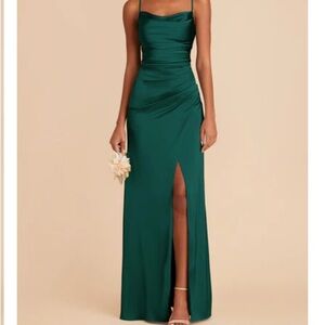 Birdy Grey Lydia Matte Satin Dress - Emerald